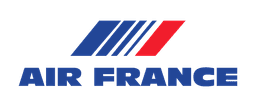 Air France logo — blue swallow bird emblem with blue wordmark